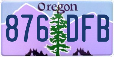 OR license plate 876DFB