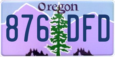 OR license plate 876DFD