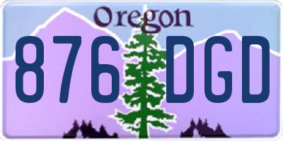 OR license plate 876DGD