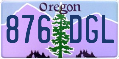 OR license plate 876DGL