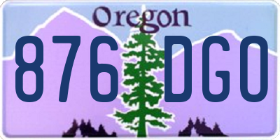 OR license plate 876DGO