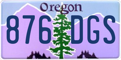 OR license plate 876DGS