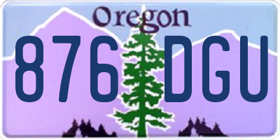 OR license plate 876DGU