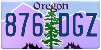 OR license plate 876DGZ