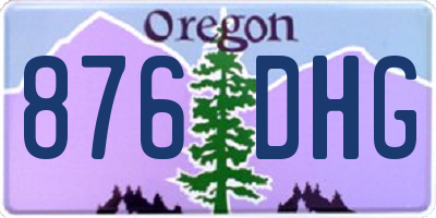 OR license plate 876DHG