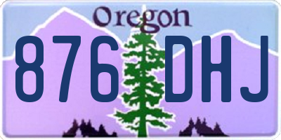 OR license plate 876DHJ