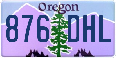 OR license plate 876DHL
