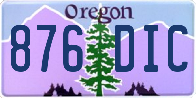 OR license plate 876DIC