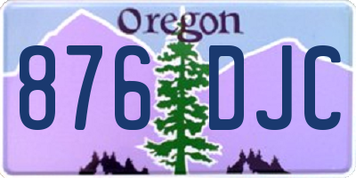OR license plate 876DJC