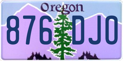 OR license plate 876DJO