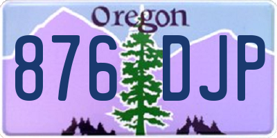 OR license plate 876DJP