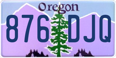 OR license plate 876DJQ