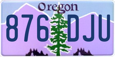 OR license plate 876DJU