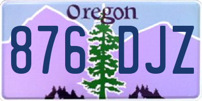OR license plate 876DJZ