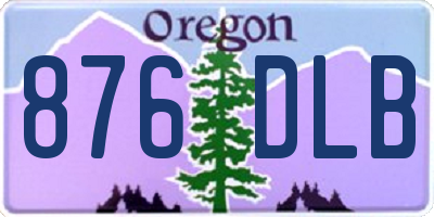 OR license plate 876DLB