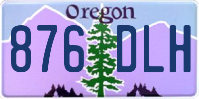 OR license plate 876DLH