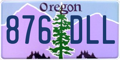 OR license plate 876DLL