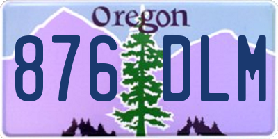 OR license plate 876DLM