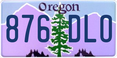 OR license plate 876DLO