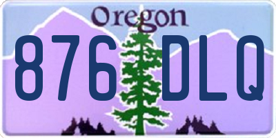 OR license plate 876DLQ