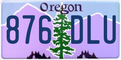 OR license plate 876DLU