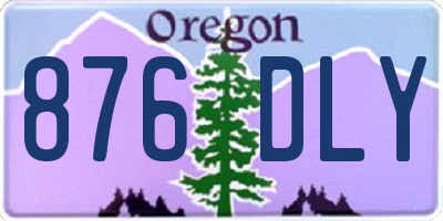 OR license plate 876DLY
