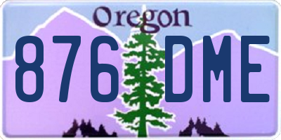 OR license plate 876DME