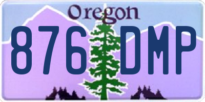 OR license plate 876DMP