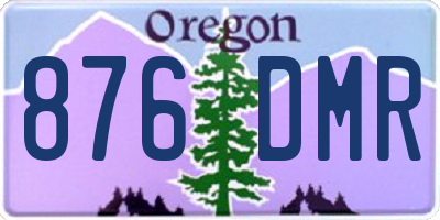 OR license plate 876DMR