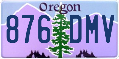 OR license plate 876DMV