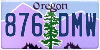 OR license plate 876DMW