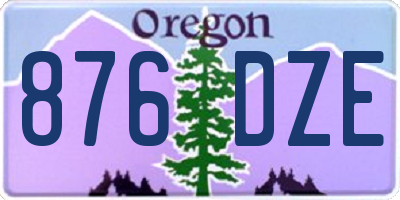 OR license plate 876DZE