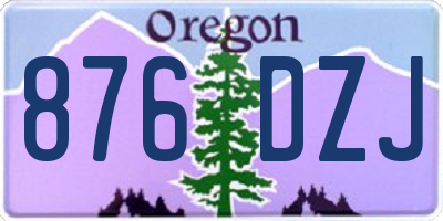 OR license plate 876DZJ