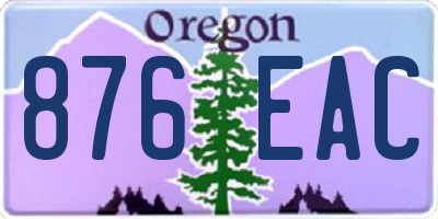 OR license plate 876EAC