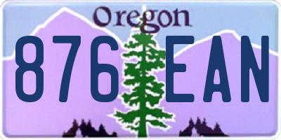 OR license plate 876EAN