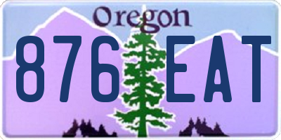 OR license plate 876EAT