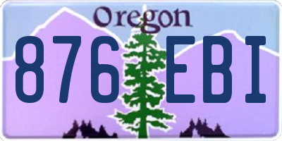 OR license plate 876EBI