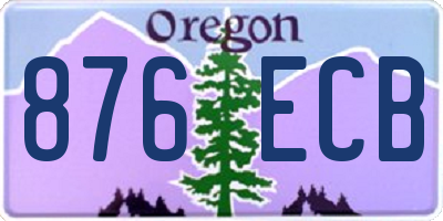 OR license plate 876ECB