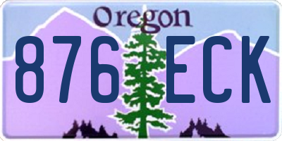 OR license plate 876ECK