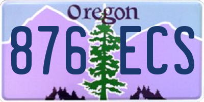 OR license plate 876ECS