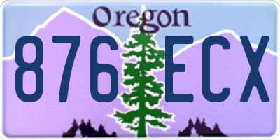 OR license plate 876ECX