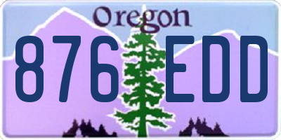 OR license plate 876EDD
