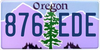 OR license plate 876EDE