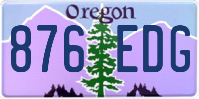 OR license plate 876EDG