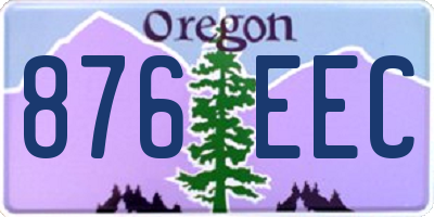 OR license plate 876EEC