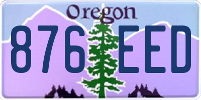OR license plate 876EED