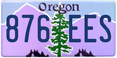 OR license plate 876EES