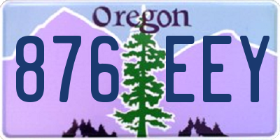 OR license plate 876EEY