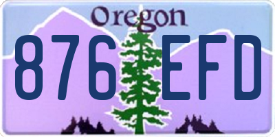 OR license plate 876EFD