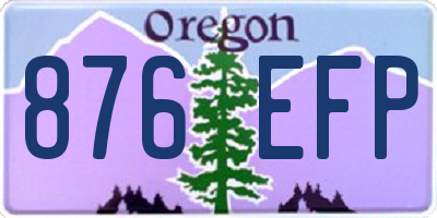 OR license plate 876EFP